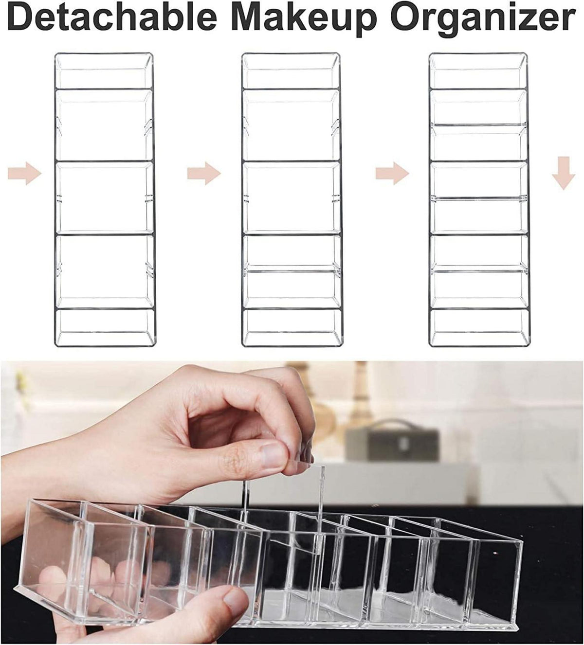 Acryl Make-up-Organizer 8 Fächer Schubladen Aufbewahrungsboxen