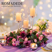 Teelichthalter Glas Kerzenständer Set für Tischdeko Hochzeit
