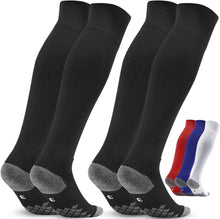 Fußballsocken Stutzen Kinder Herren 2 Paar Schwarz 27-46 EU
