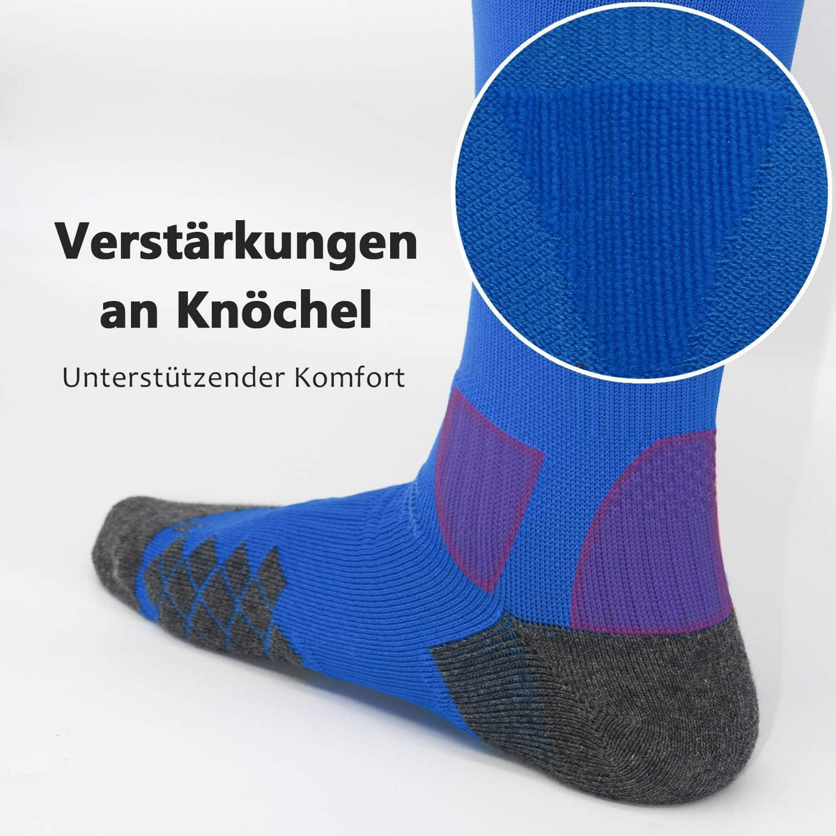 Fußballsocken 2 Paar Kinder Herren Stutzen EU 27-46 Schwarz - Sportsocken Trainingssocke