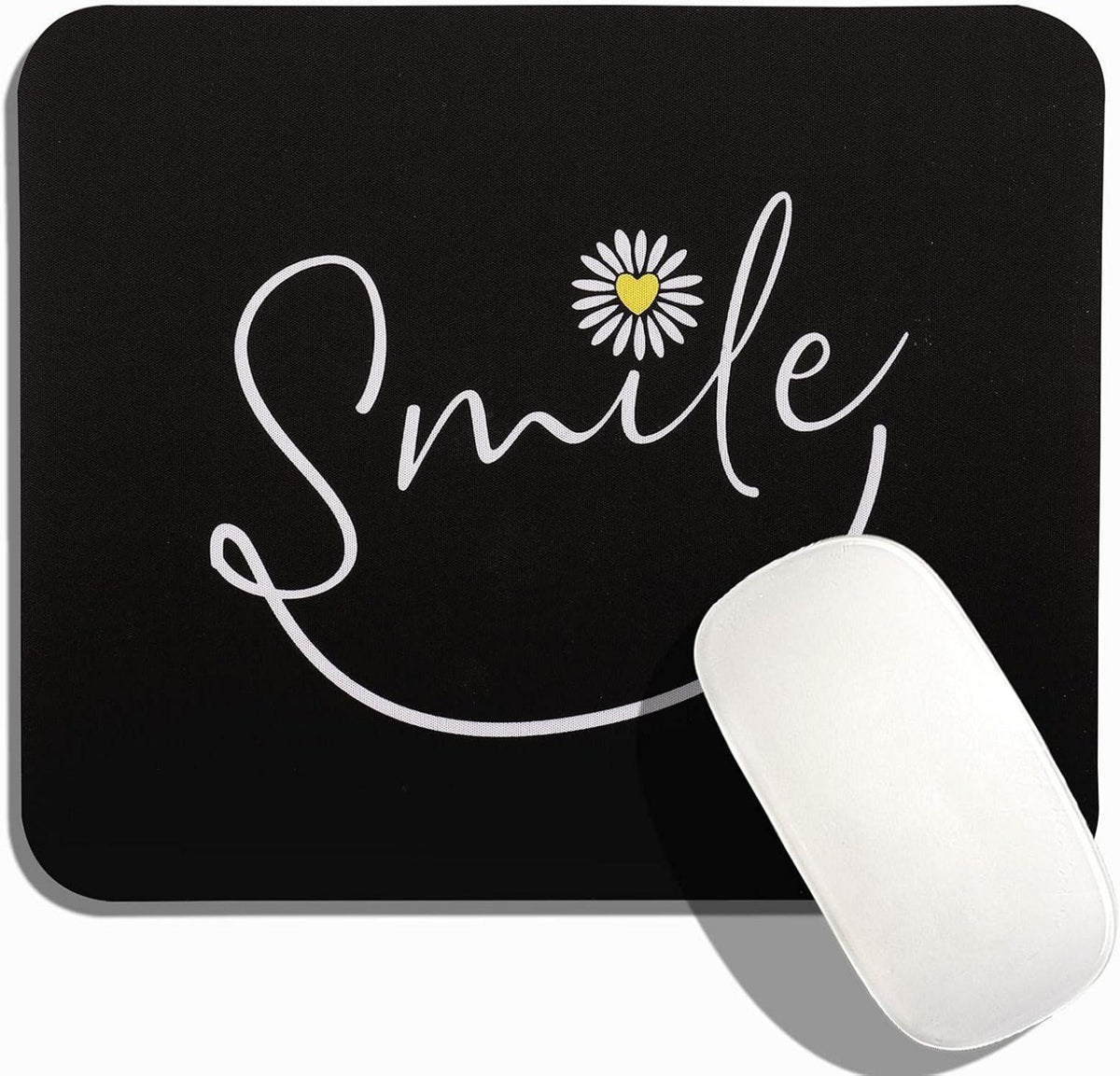 Kleines Schwarz rutschfestes Mousepad mit Motiv - 24 x 20 cm, 200 x 240 x 3 mm