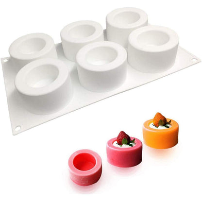 Silikon Puddingform 6-Kavitäten für Kuchen, Gelee & Schokolade