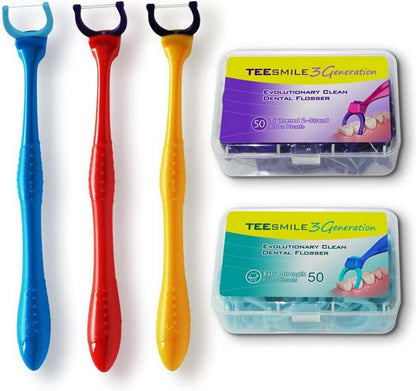 TEEsmile Evolutionary Zahnseidenhalter-Set +100 Aufsteckköpfe