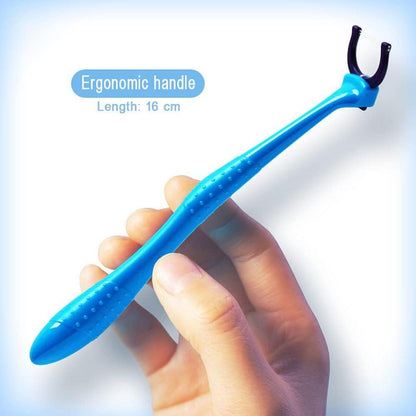 Zahnseidenhalter Set 3 Halter +50 Doppelseide-Aufsteckköpfe