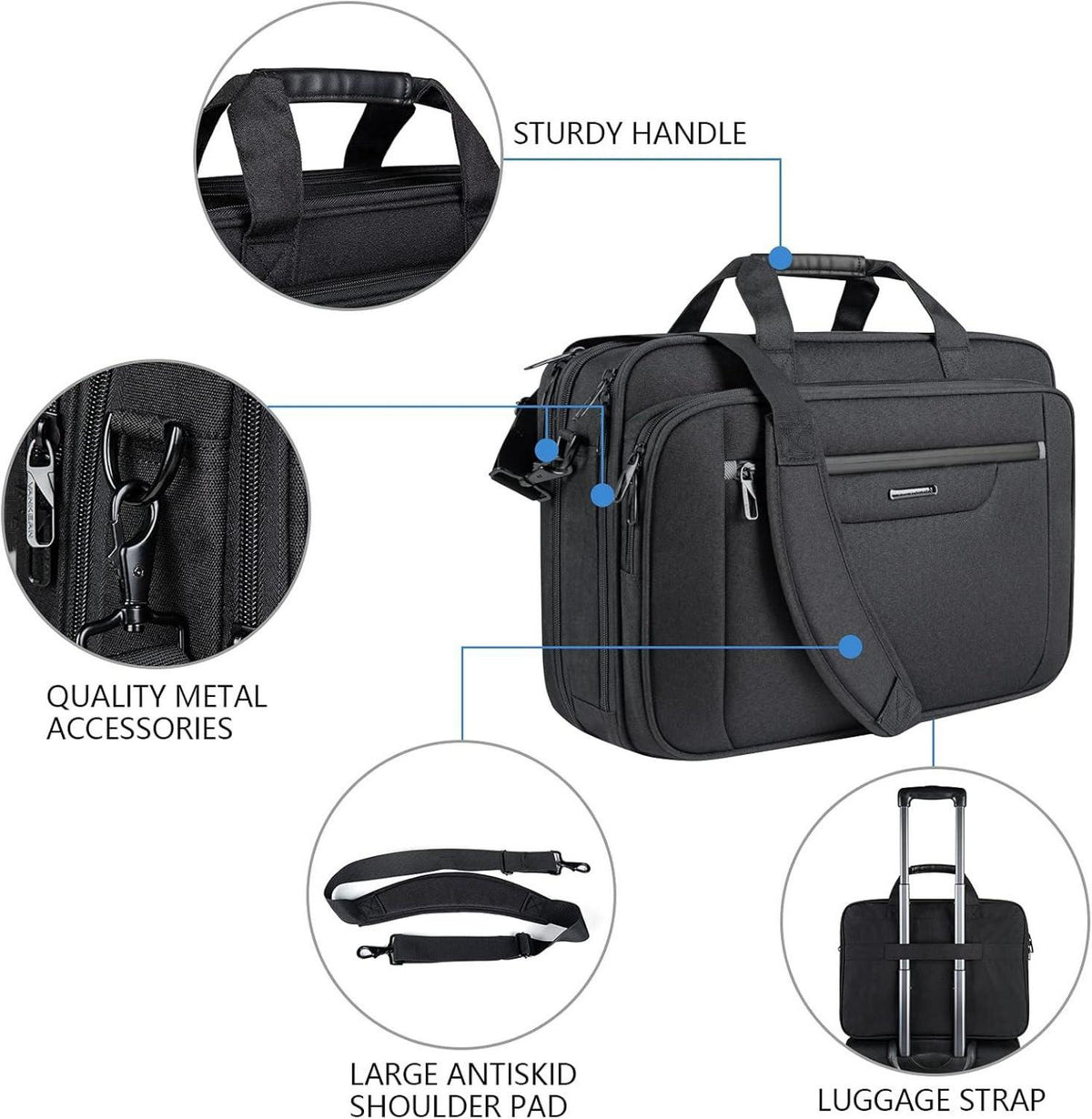Laptop-Tasche XXL für bis zu 18-Zoll-Laptops - Wasserabweisende