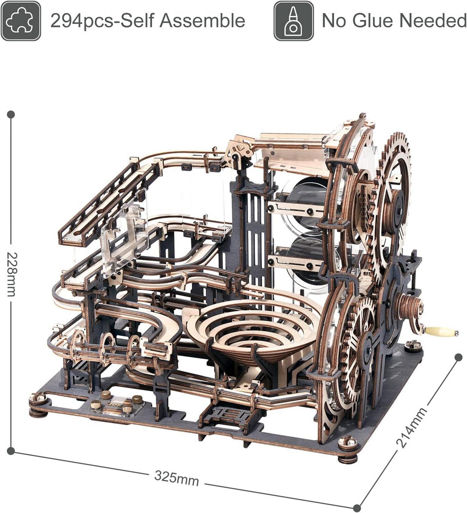 ROKR Kugelbahn Holzpuzzle 3D Bausatz Murmeln Stahlkugeln Kinder Erwachsene