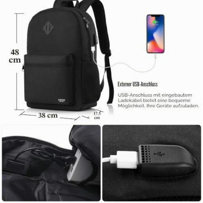 Laptop Rucksack 17,3 Zoll – Wasserdicht & USB Ladeanschluss