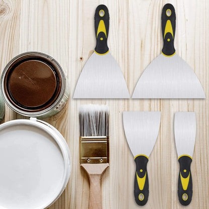 Tapetenschaber Set 4er Pack – Edelstahl Spachtel für Malerarbeiten