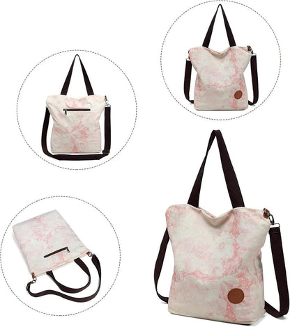 Damen Canvas Handtasche Schultertasche Multifunktionale Umhängetasche