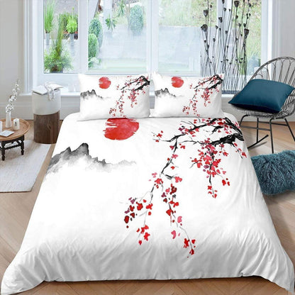 Japanische Kirschblüte Bettwäsche Set 135x200cm