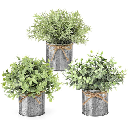 Künstliche Eukalyptus Pflanzen 3 Stück, Deko für Zuhause