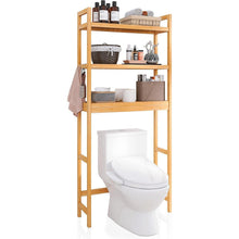 Toilettenregal 3-stöckiges Bambus WC Regal 63x26x170cm Natur