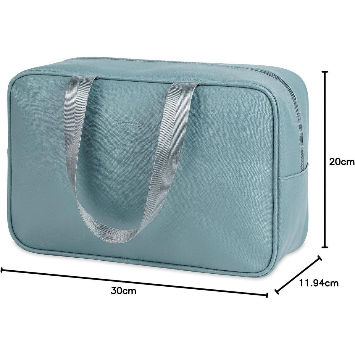 Großer Kulturbeutel A-graublau | Kosmetiktasche Reise Make-up Organizer