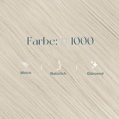 Echthaar Tressen Blond 50cm – Zum Einnähen & Stylen
