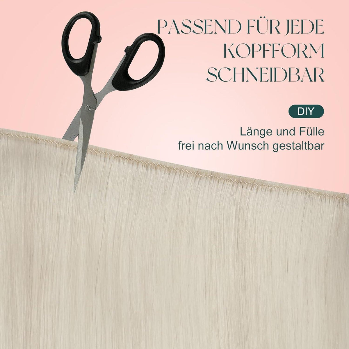 Echthaar Tressen Blond 50cm – Zum Einnähen & Stylen