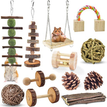 ERKOON 12-teiliges Hamster Kauspielzeug Set für Kleintiere