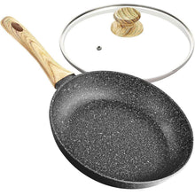 Bratpfanne 28cm mit Deckel, Antihaft Steinpfanne 28CM