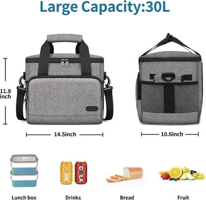 Lubardy 30L Kühltasche Groß Faltbar Thermotasche Wasserdicht Isoliertasche