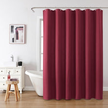 Waffel Duschvorhang Stoff Textil 182x214cm Burgunderrot 1er