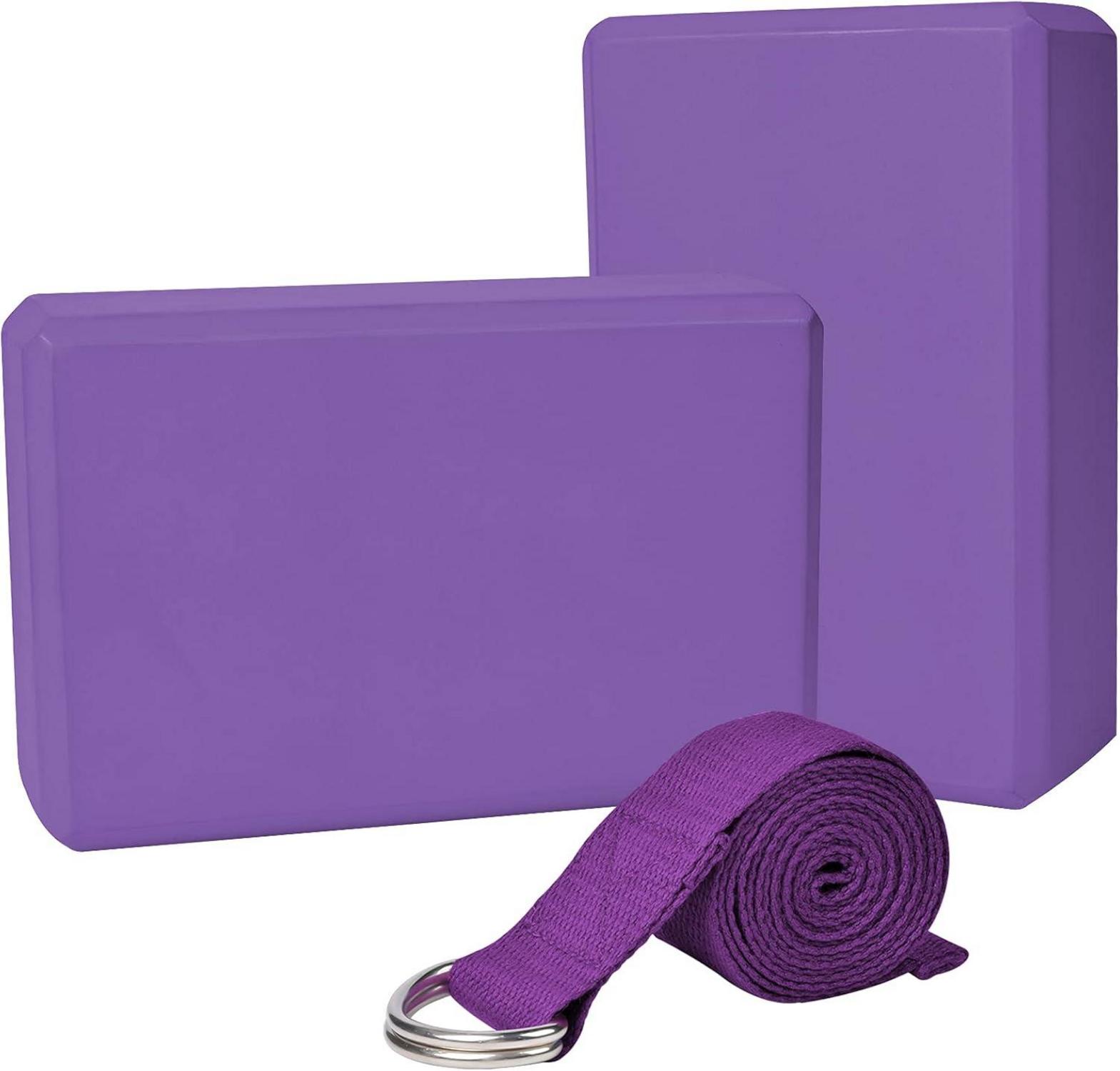 Yoga Block Set 2Er 1Er Baumwoll Yoga Gurt Pilates Fitness Zubehör