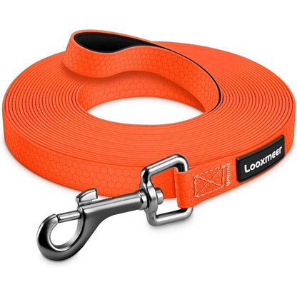 Wasserdichte Schleppleine für Hunde aus Biothane, 10m Neon Orange