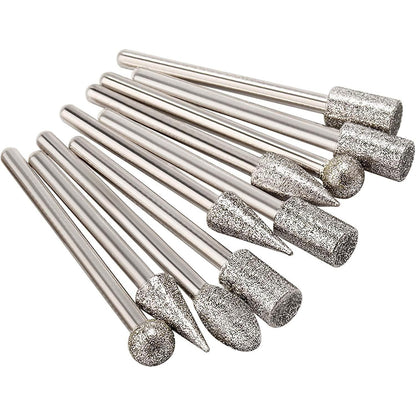 Diamant-Fräser-Set 20tlg. für Rotationswerkzeuge, Gravur & Polierarbeiten