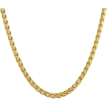 Edelstahl Weizenkette vergoldet 3mm 51cm