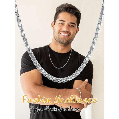 Edelstahl Weizenkette 3mm 51cm Silber für Damen Herren