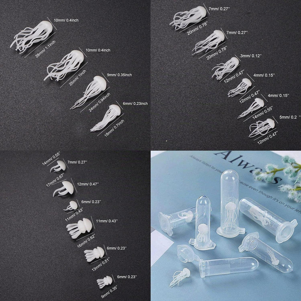 3D Silikonformen Füller Quallen & Wale für Harz Schmuck