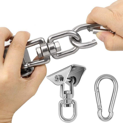 Deckenhaken Edelstahl 450kg 360° drehbar für Hängesessel (2 Stück)