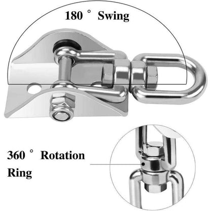 Deckenhaken Edelstahl 450kg 360° drehbar für Hängesessel (2 Stück)
