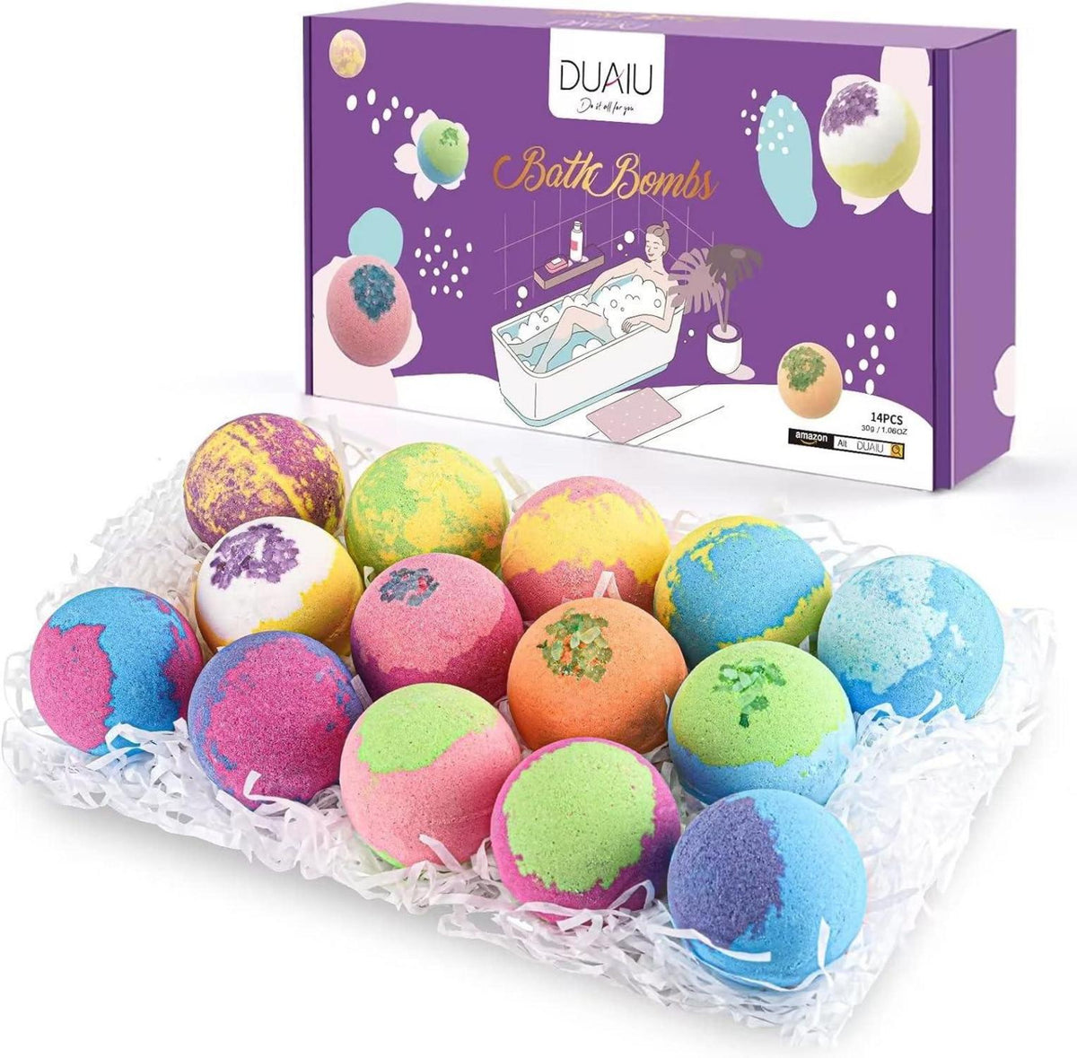 Badebomben Geschenkset 14 Stück Bio mit ätherischen Ölen