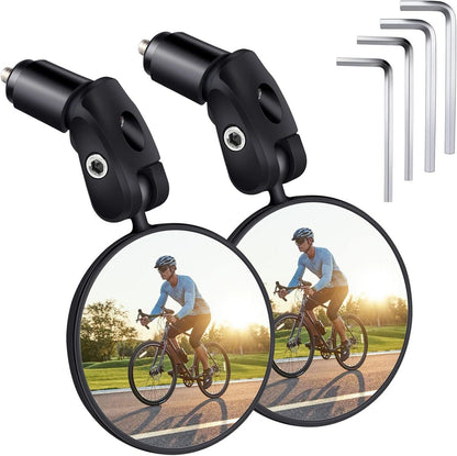 Fahrradspiegel 2 Stück HD 360 Drehbar Klappbar Universal 17.4-22mm