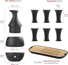 Japanisches Sake Geschenkset mit Karaffe, Becher und Tablett