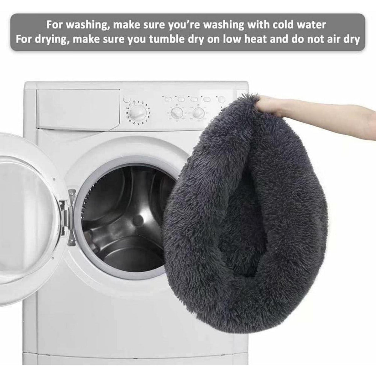 Flauschiges Hundebett Orthopädisch Grün Ø 110cm