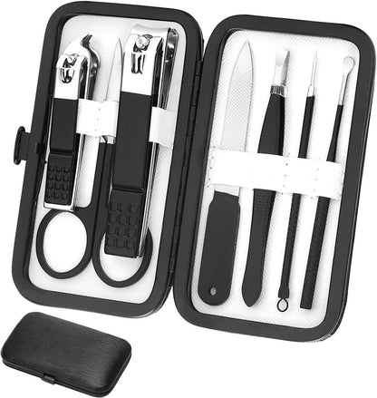 Maniküre-Pediküre-Set Edelstahl Reiseetui Geschenk für Männer Frauen