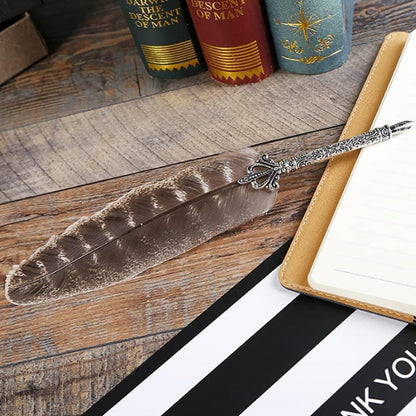 Vintage Federkiel-Stift | Naturfeder für Kalligraphie & Büro