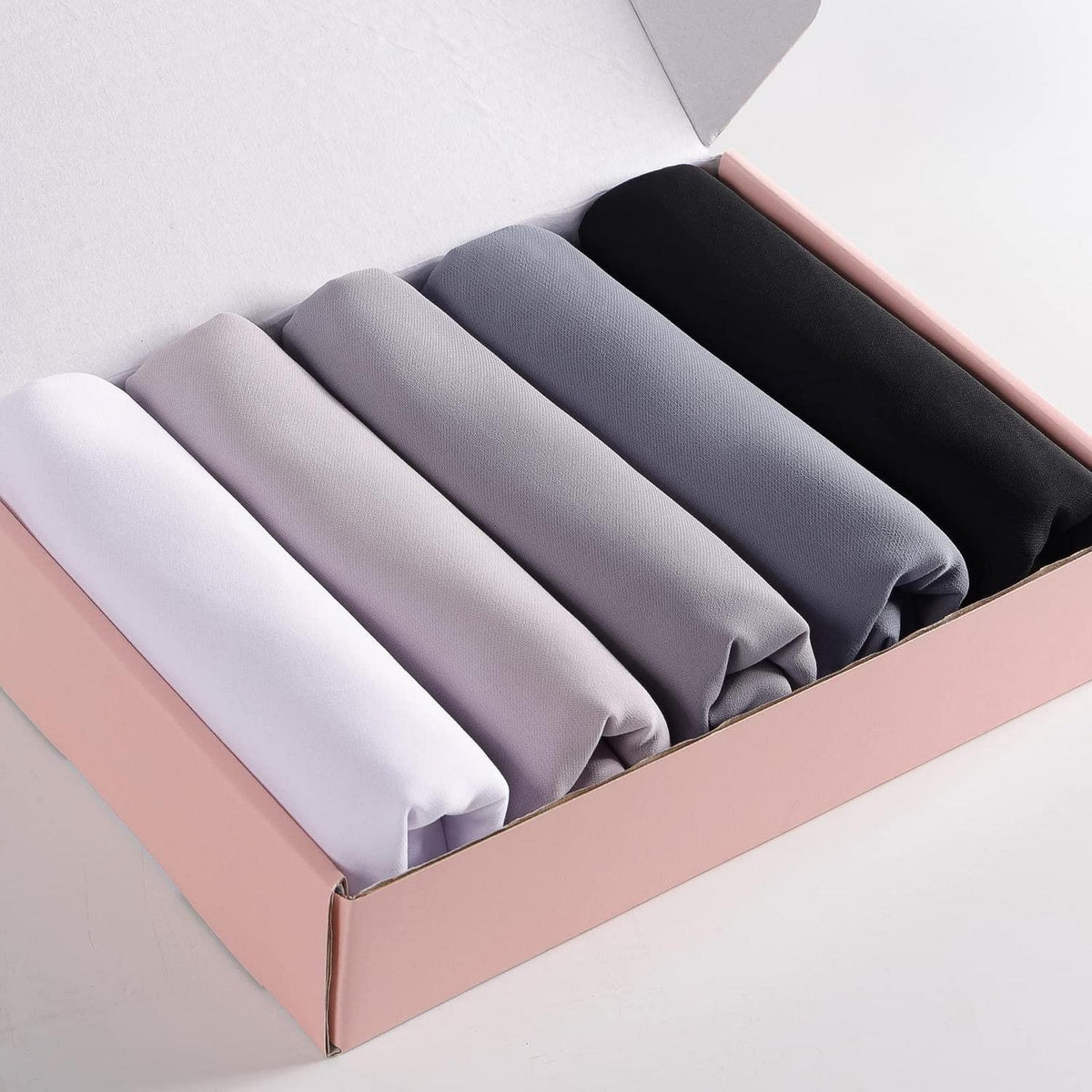 Muslimischer Chiffon Hijab Schal 4er Set mit Geschenkbox