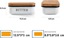 Butterdose mit Holzdeckel für 250 g Butter, Weiße