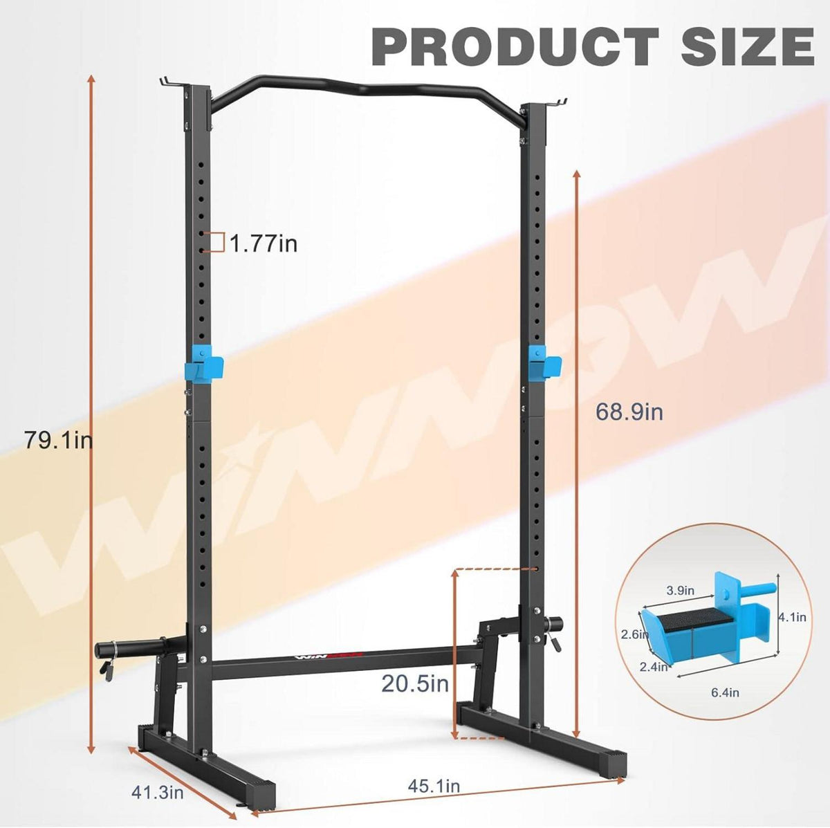 Höhenverstellbares Squat Rack Kniebeugenständer Power Tower Rack