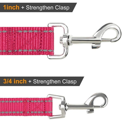 Hundeleine reflektierend, gepolsterter Griff, 1,5m, Hotpink