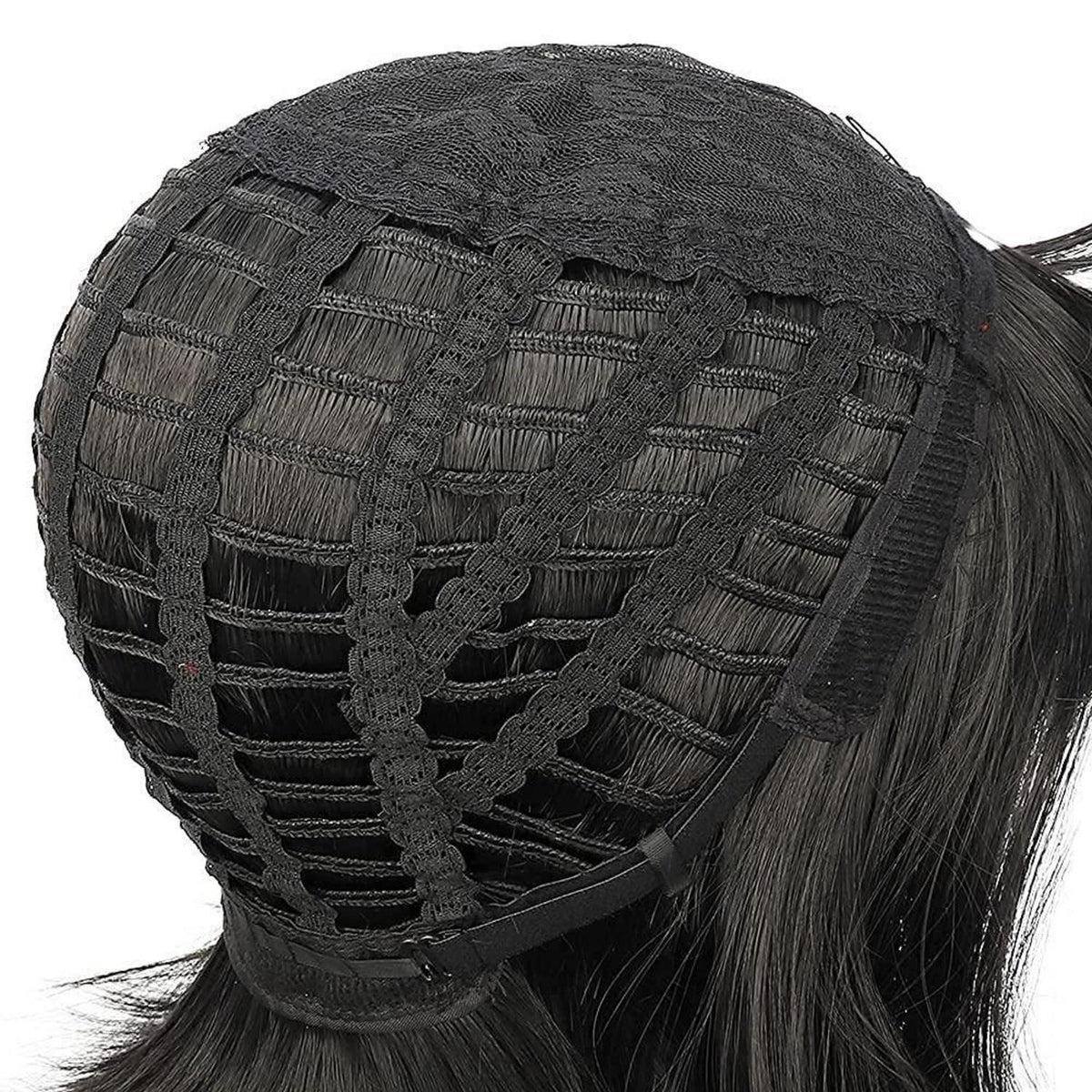 Kurze schwarze Bob Perücke mit Pony – Synthetisch & Vielseitig