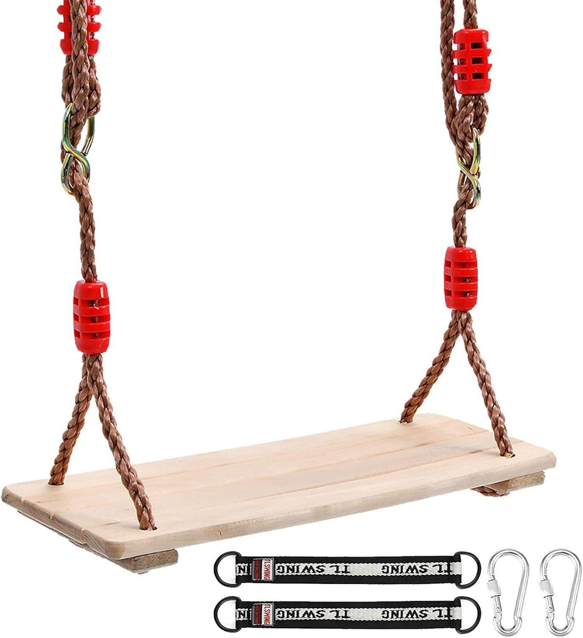 Holz Schaukelsitz mit Einstellbarem Seil bis 150 kg