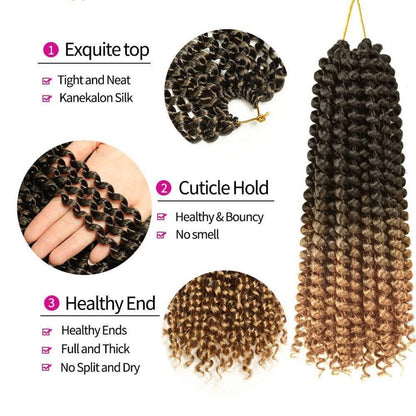 7er Pack Passion Twist Häkelhaar 12 Zoll Wasserwellen