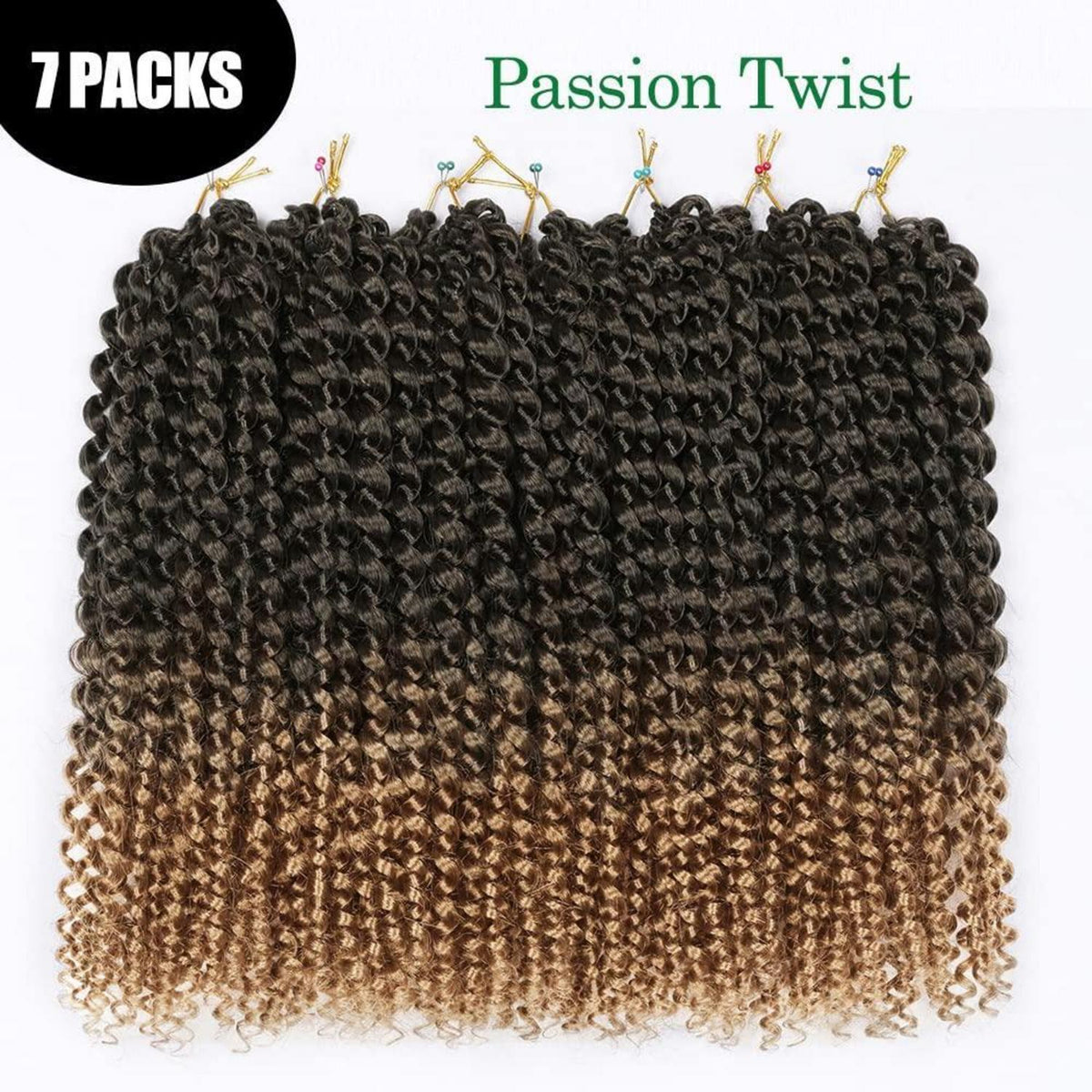 7er Pack Passion Twist Häkelhaar 12 Zoll Wasserwellen