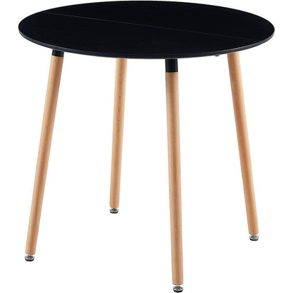 Essgruppe Schwarz mit 2 Modernen Esszimmerstühlen 80cm