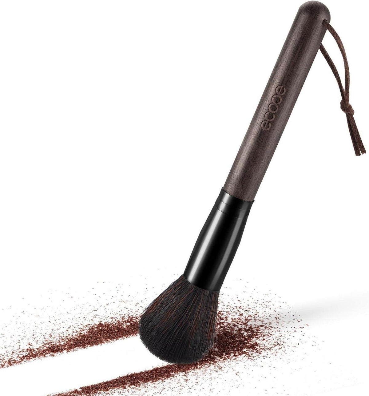 Kaffee Pinsel Barista Zubehör vegan reinigen Lanyard Holzgriff
