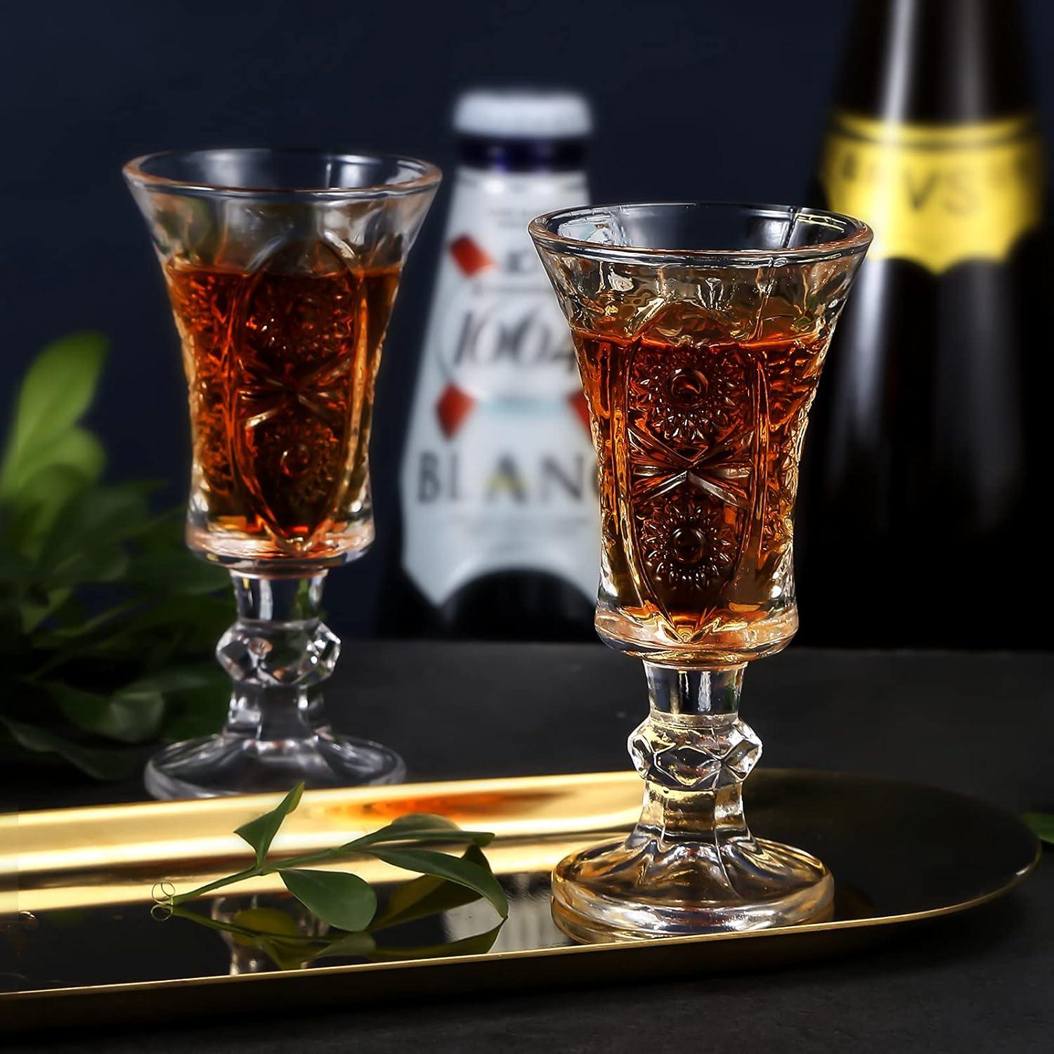 Glas Schnapsgläser Set 45 ml Shot Gläser 6 Stück Schwerer Boden
