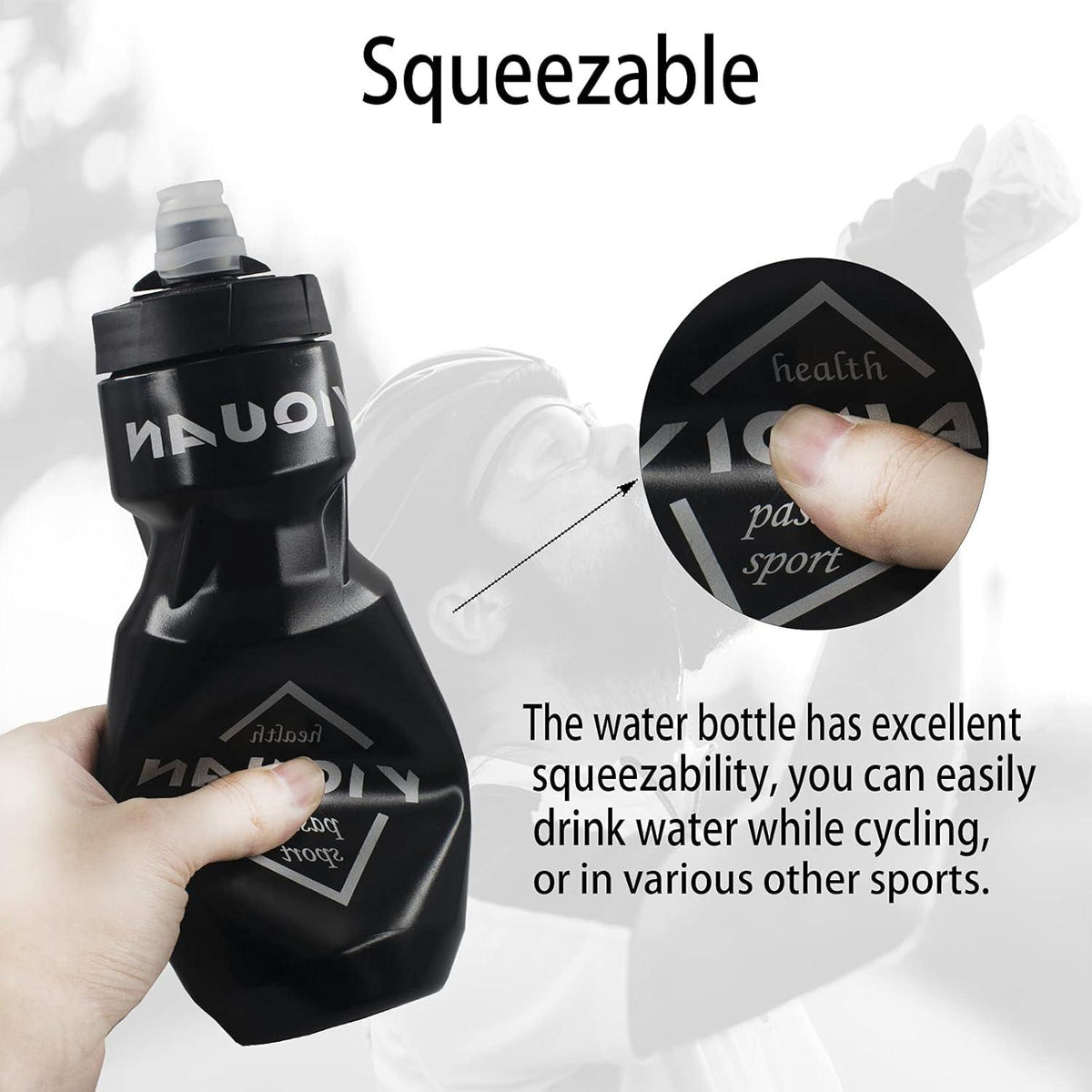 Fahrradflaschenhalter mit 24 oz Sportflasche Set, BPA-frei, leicht