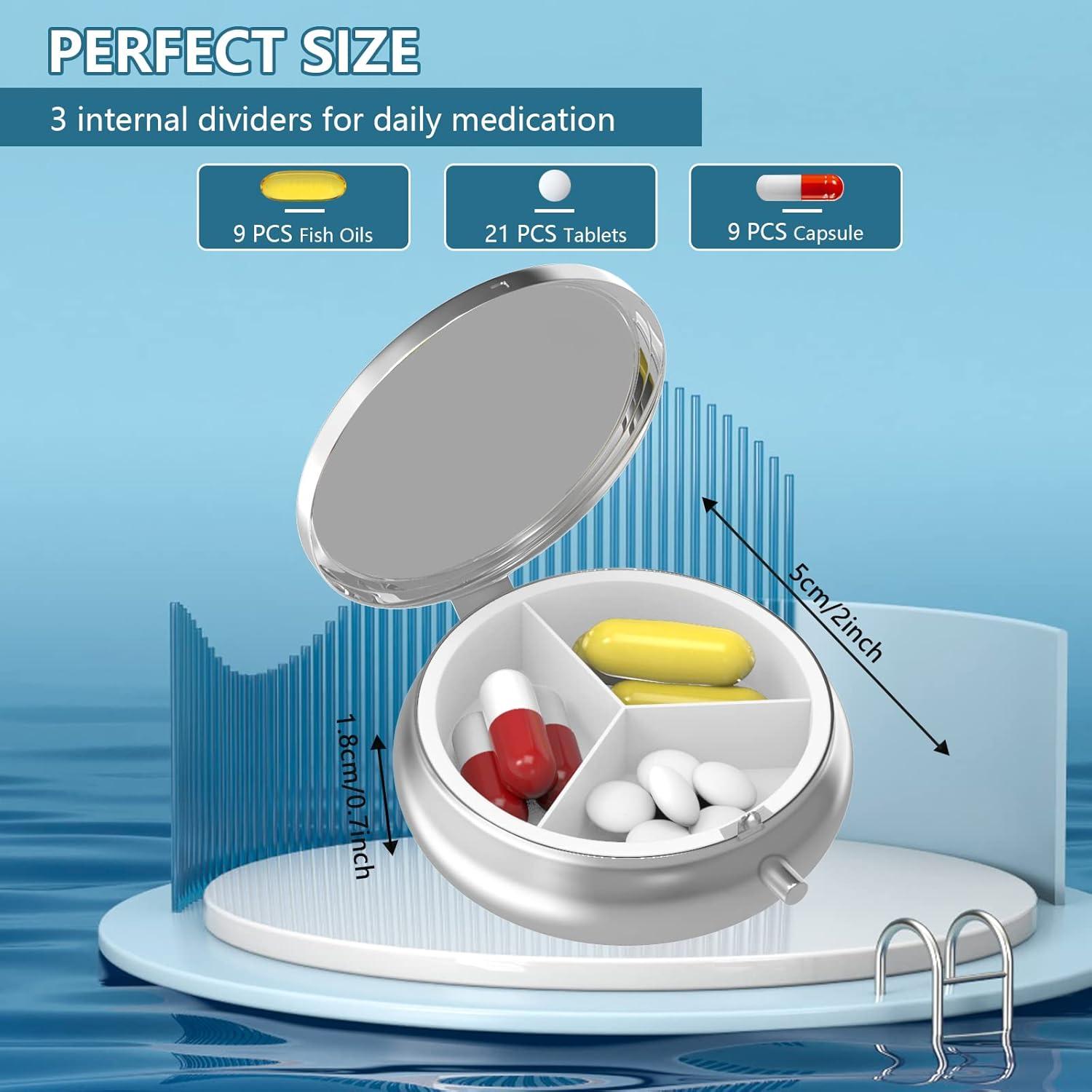 Pillendose Tragbare Medizin Vitamin Organizer Pfirsichblüte